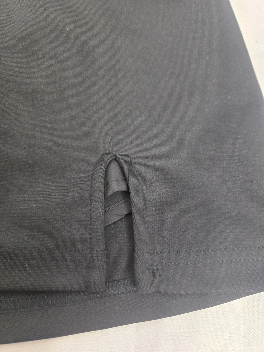 Cider Black V-Waist Mini Skirt with Short Under